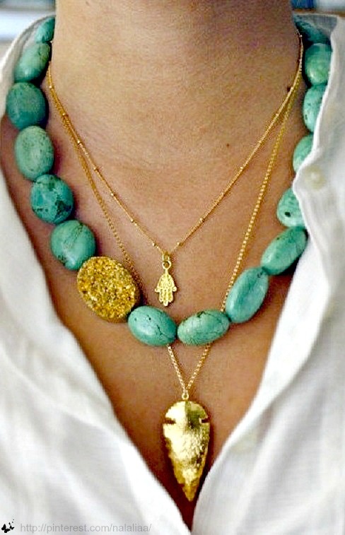 Layered necklaces | Photo: Kei Jewelry